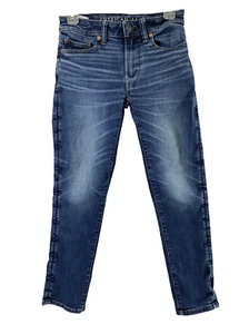 American Eagle Jeans Boys 25 x 26 Airflex Temp Tech Blue Dark Wash Denim - Picture 1 of 13
