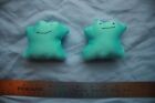 Plush Toy Smiling Slime Monster Handmade Soft Embroidered Glittery Blue Ditto