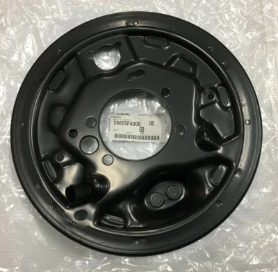 Placa de respaldo de freno trasero derecho original OEM Subaru 26655FA000 Forester Impreza Foto 1 de 3