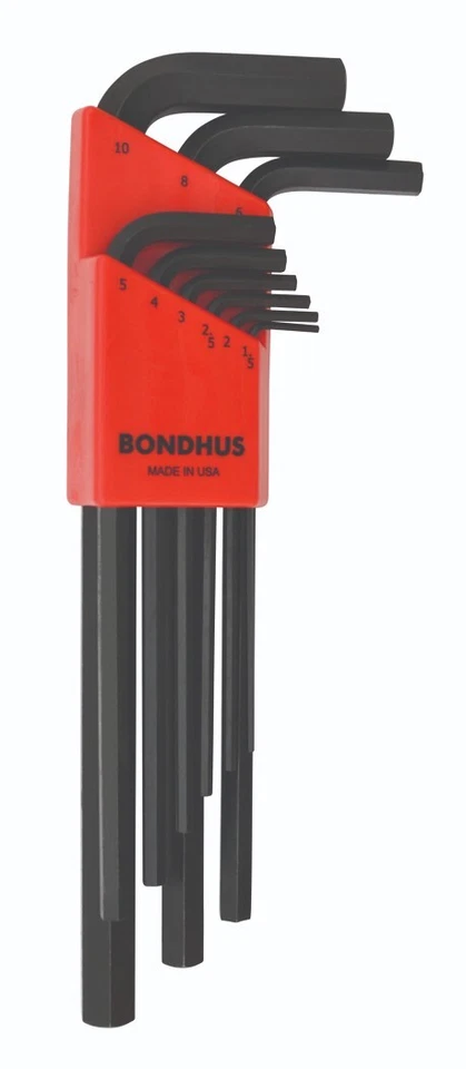 Bondhus 9 pc Metric Hex L Wrench Set MADE IN USA 12199, 2 Pack, Free Shipping - Image 1 of 1