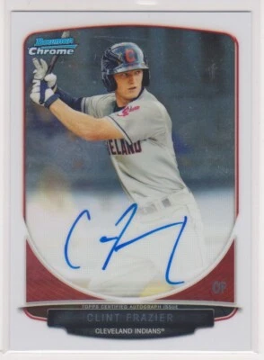 CLINT FRAZIER 2013 Bowman Chrome Draft Baseball AUTOGRAPH Rookie Card (A) - Image 1 of 2