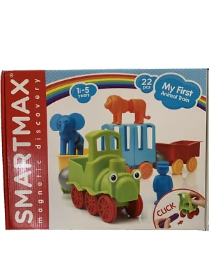 Magnetic Building Blocks STEM by SmartMax My First Animal Train 22pc Age 18m-5 - Image 1 of 3