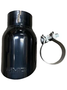 Black GMC Embossed Genuine GM Performance Exhaust Tip Dual Wall 84513871 - Picture 1 of 3