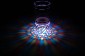 Set of 2 LiteRays LED Light Up Projection Shot Glasses- Spiral - Picture 1 of 4