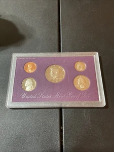 1989 S U S MINT PROOF CLAD 5-COIN SET-UNCIRCULATED-NICE DETAILS/CAMEO-NO COA/OGP - Bild 1 von 8
