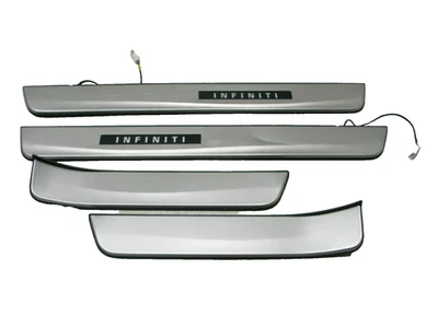 14-23 INFINITI Q50 UMBRAL PUERTA DELANTERA TRASERA RASGUÑO ILUMINADO MOLDURA OEM Foto 1 de 4