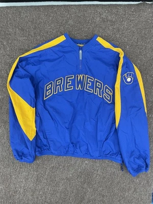 Chaqueta retro de colección Majestic Milwaukee Brewers talla M Foto 1 de 4