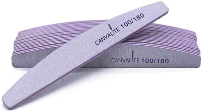 CANVALITE 10 PCS Double Sided Nail Files Emery Board 100/180 Grit – Salon & Home Use