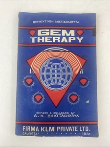 GEM THERAPY Revised & Enlarged by A K Bhattacharya ~Vtg Paperback 4th Print 1981 - Picture 1 of 15