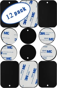Universal Metal Plates with 3M Adhesive for All Magnetic Car Mounts, Cell Phone, - Picture 1 of 12