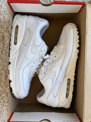 Nike Air Max 90 Triple White Size 13 Used - Image 1 of 4