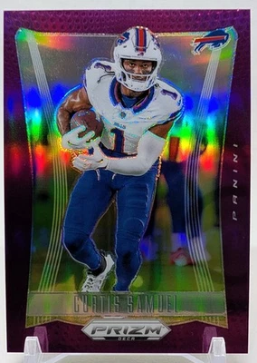 2024 Panini Prizm Deca Football - Curtis Samuel Card 30 Purple /99 - Image 1 of 2