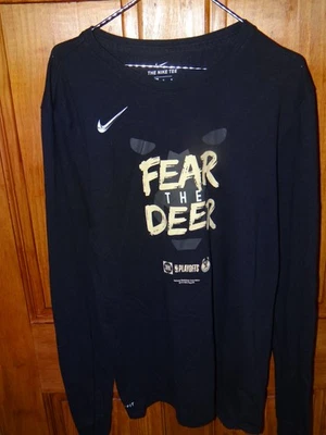 Fear the Deer Milwaukee Bucks playoff shirt Medium black NBA - Image 1 of 4