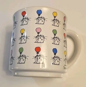 Boynton Tazza Caffè Gatti Palloncini Arcobaleno Vintage Colorata - Foto 1 di 6