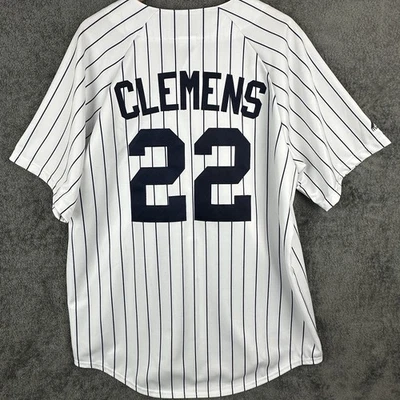 Vintage Roger Clemens New York Yankees Majestic Jersey Size XL Pin Stripe NY #22 - Image 1 of 4