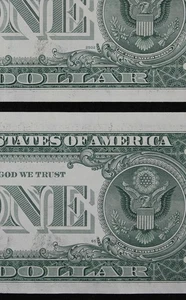 Discovery Block MULE/NON MULE CHANGE OVER PAIR $1 1981 AU FRNs D68713447A-48A - Picture 1 of 3