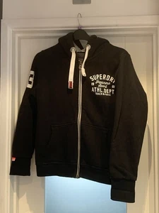 Superdry Navy Zip-Up Hoodie Track Field Size XL - Picture 1 of 6