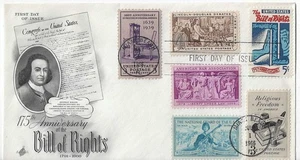 ArtCraft # 1312 The Bill of Rights 175th Anniversary 6-stamp combo - Picture 1 of 1