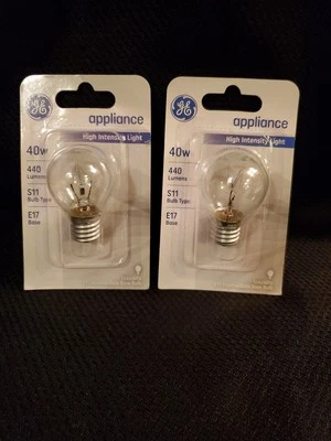 GE Appliance High Intensity Light Bulb 40W S11 E17 440 Lumens Lot of 2 - Image 1 of 4