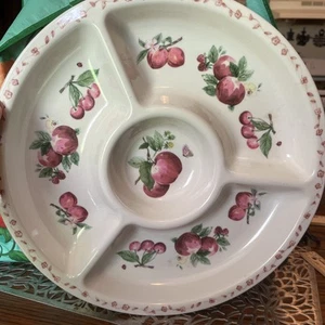 PFALTZGRAFF Delicious Collection Chip & Dip Tray 14” round melamine - Picture 1 of 5