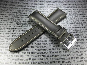 New 20mm Genuine Calf Leather Strap Black Watch Band Beige Band for LONGINES - Picture 1 of 6