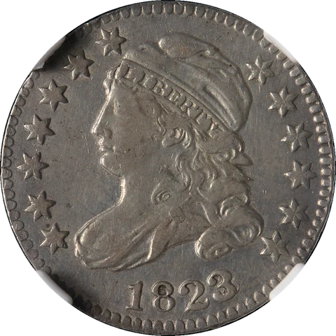 1823/2 Bust Dime NGC AU Details Nice Eye Appeal Cover