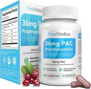 36mg PACs Cranberry Supplements for Women Cranberry Urinary Tract Health, D-m... - Picture 1 of 1