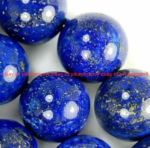 12mm Natural Blue Lapis Lazuli Round Gemstone Loose Beads 15" - Picture 1 of 12