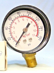 Manómetro 0-160 PSI GPNB20-04-00160LM 2" Diámetro LM Plástico Nuevo de Lote Antiguo - Imagen 1 de 8