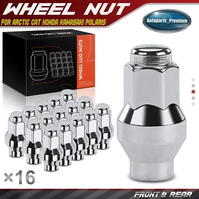 Tuerca de rueda 16x 10mmx1.25mm para Arctic Cat 01-17 Honda Kawasaki Polaris Yamaha Foto 1 de 4