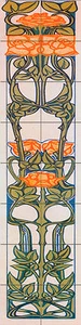 Mural Ceramic Art Nouveau Bath Backsplash Tile #537 - Picture 1 of 1
