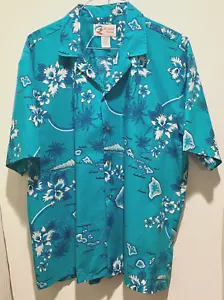 Camisa hawaiana con botones Shoreline Hawaiian Islands SS para hombre nueva sin etiquetas - Imagen 1 de 4