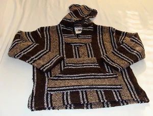 Brown/Multi-Color BAJA HOODED Pull-Over Sz LARGE (kids) by IWS - Picture 1 of 5