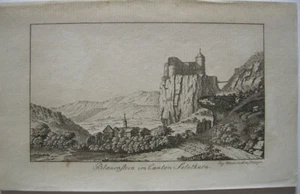 Stammbuchblatt Blauenstein Solothurn Kupferstich Wiederhold 1830 Schweiz - Picture 1 of 2