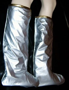 Lackbettstiefel Lackstiefel knielang doppellagig Zofe Vinylbedboots Adultbaby - Bild 1 von 3