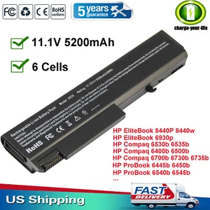 6535b Laptop Battery for HP Compaq 6530b 6735b 6730b EliteBook 6930P 8440P 8440W - Picture 1 of 12