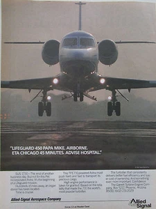 9/1987 PUB ALLIED SIGNAL AEROSPACE ASTRA AIRCRAFT TFE731 TURBOFAN ORIGINAL ANZEIGE - Bild 1 von 1