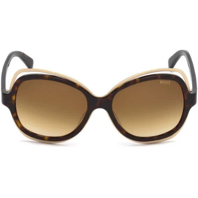 Auténticas gafas de sol EMILIO PUCCI EP56 52F Havana Butterfly 57 mm (61-15) Foto 1 de 4