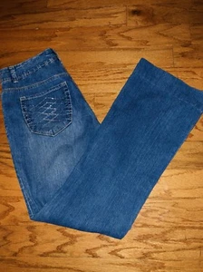 Style & Co Boot Cut Bling Button Pocket Jeans Womens Size 8 - Picture 1 of 12