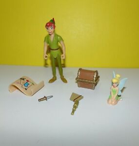 Disney Parks Exclusive Peter Pan 3.5" Action Figure w/ PVC Tinkerbell & Accessor