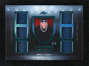 2022-23 Leaf ITG Used Game Gear Platinum Blue Spectrum /5 Brett Hull #GUG-4 HOF