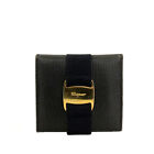 Salvatore Ferragamo Vara Black Leather Bifold Wallet/9Y2681