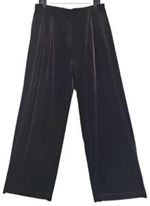 Draper's & Damon's ~Woman Size L~ Chocolate Brown Velvet Pull-On Pants Wide-Leg. - Picture 1 of 9