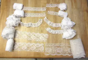 10 VTG Sewing Lace Trim Mixed Clothing & Doll Restoration Tatting 6 Different - Picture 1 of 12
