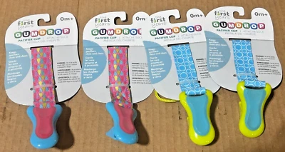 THE FIRST YEARS GUMDROP PACIFIER CLIP - 2,4,8 pack - Blue/Pink  *NEW - Image 1 of 4