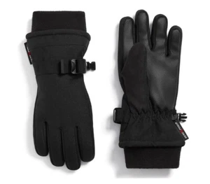 Boy's Ski Gloves Zeroxposur Size L/XL Wrist Adjustment- Black - Picture 1 of 1