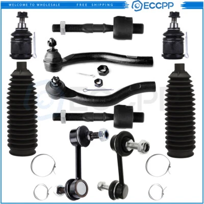 10x Fits 2004-2008 Acura TSX Front Lower Ball Joints Sway Bar Tie Rod Ends Kits - Imagem 1 de 4