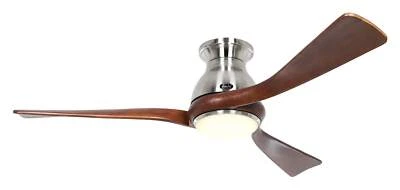 Ceiling Fan With LED and Remote Control Eco Regento Dc Chrome Walnut 140 CM - Image 1 of 4