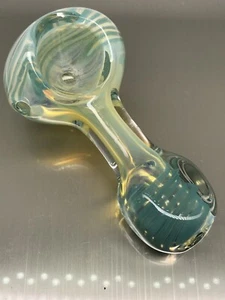 MINI HITTER 3” USA TOBACCO SMOKING HEAVY HAND PIPE BLOWN GLASS POCKET PIPA BOWL - Picture 1 of 12