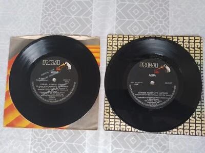 Lot 2x ABBA 7" ORIGINAL BRAZILIAN PRESSING VINYL 7" / GIMME GIMME - SUMMER NIGHT - Image 1 of 4